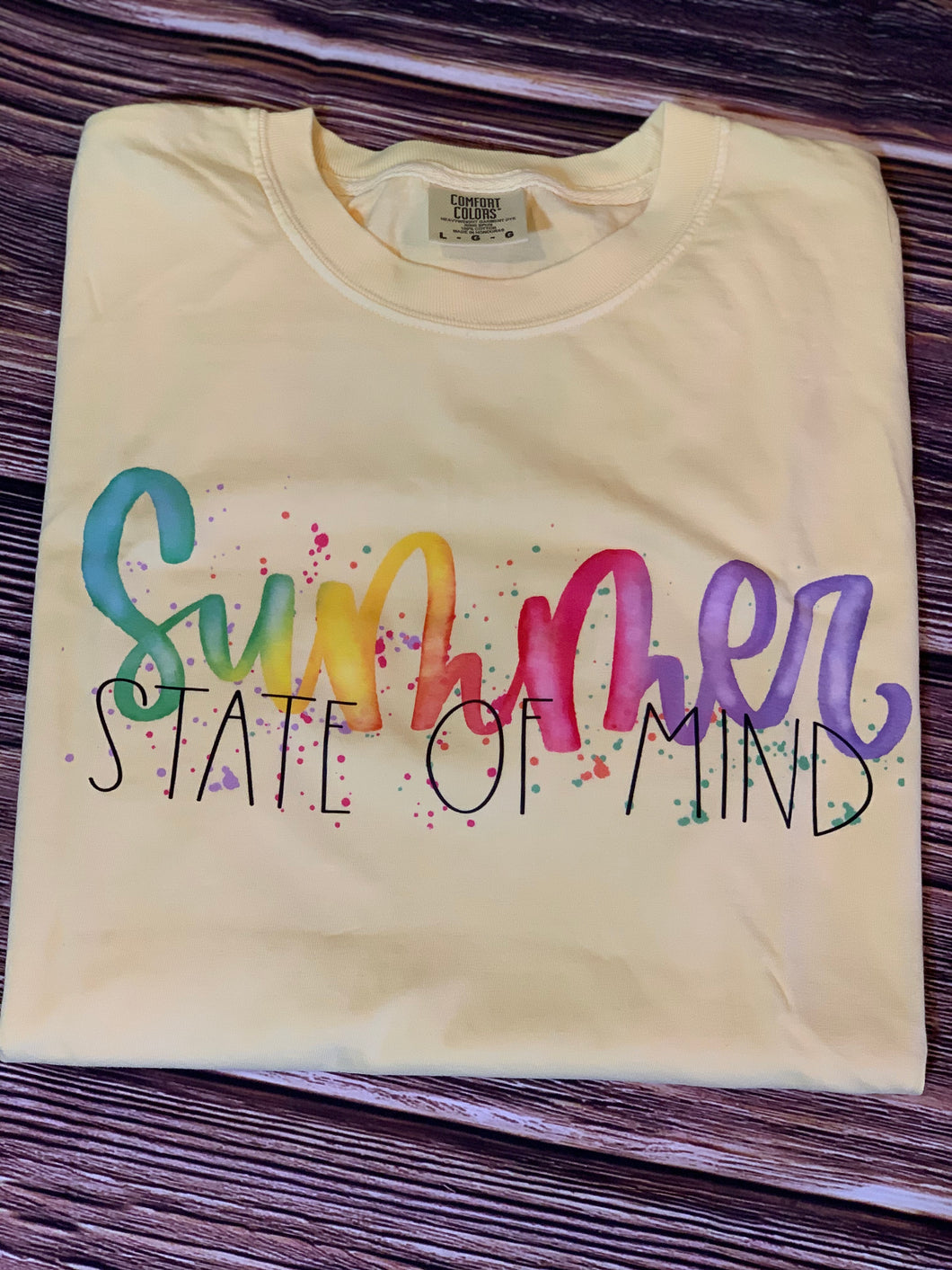 Summer state of mind Comfort Color DTF Printed Tee