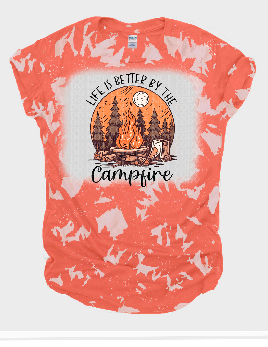 Life is Better by the Campfire Bleached Tee