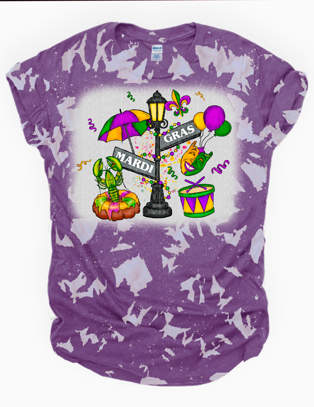 Mardi Gras things Bleached Tee