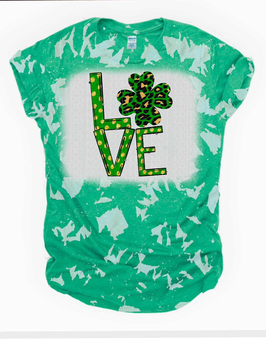 Shamrock love Bleached Tee