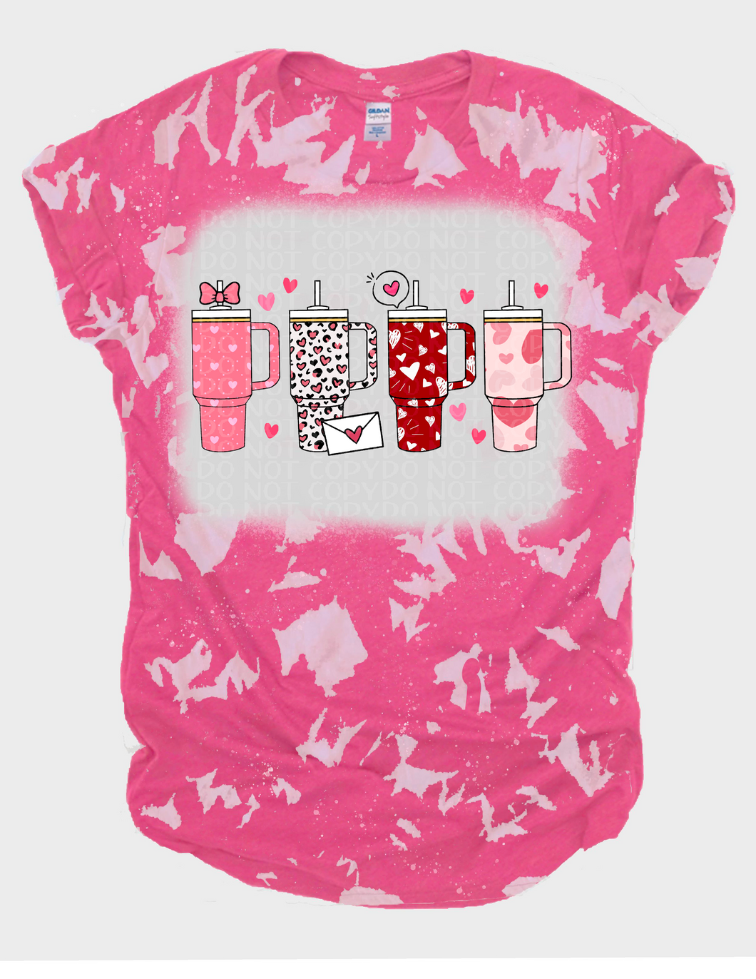 Valentines Cups Bleached Tee