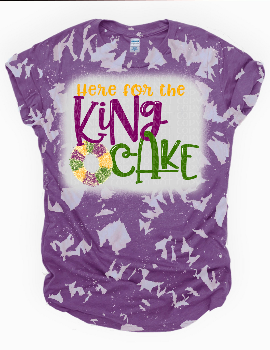 Here for the King Cake Bleached Tee