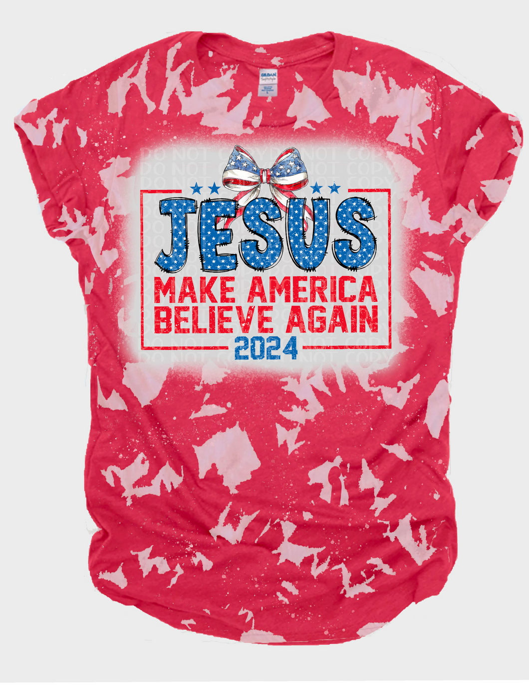 Jesus Make America Great Again Bleached Tee