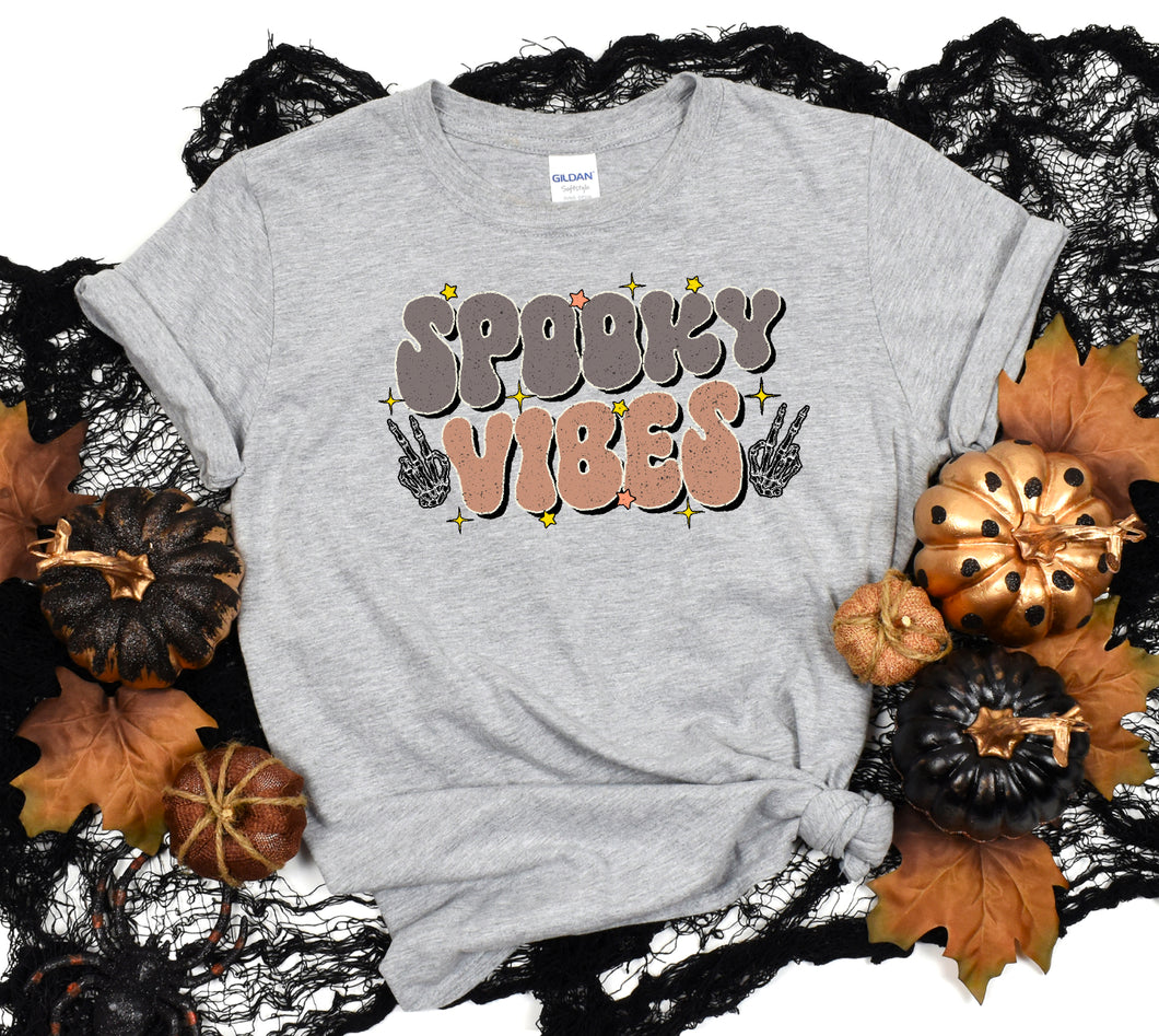 Spooky Vibes No Bleach or Bleached Tee