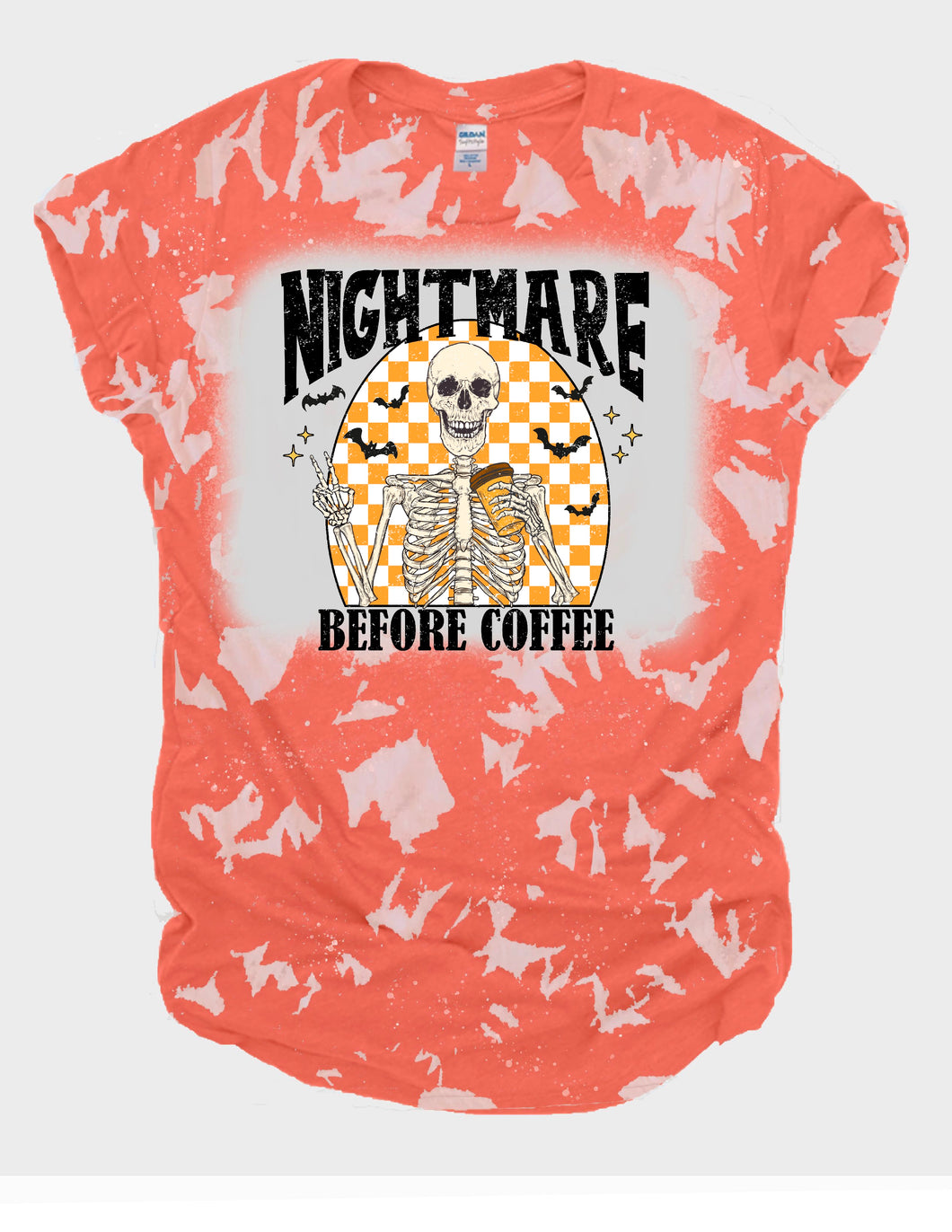 Nightmare before Coffee Bleached Tee