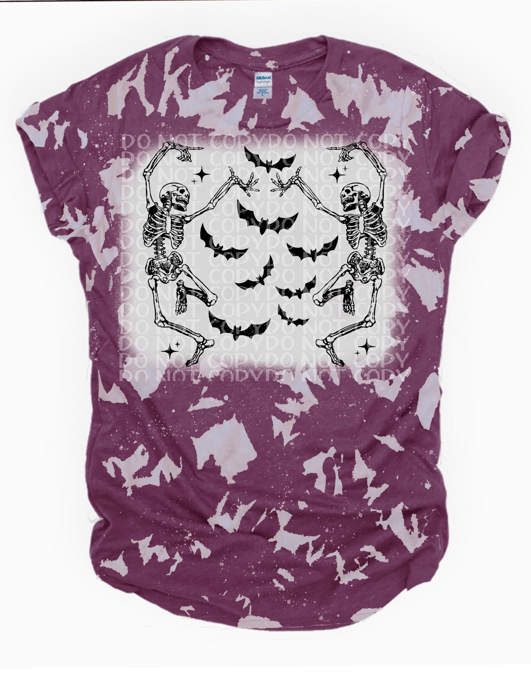 Dancing Skeletons Bats bleached Tee