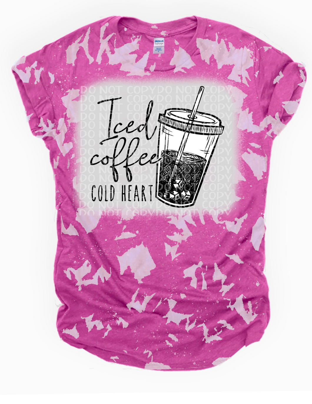 Iced Coffee Cold Heart Bleached Tee