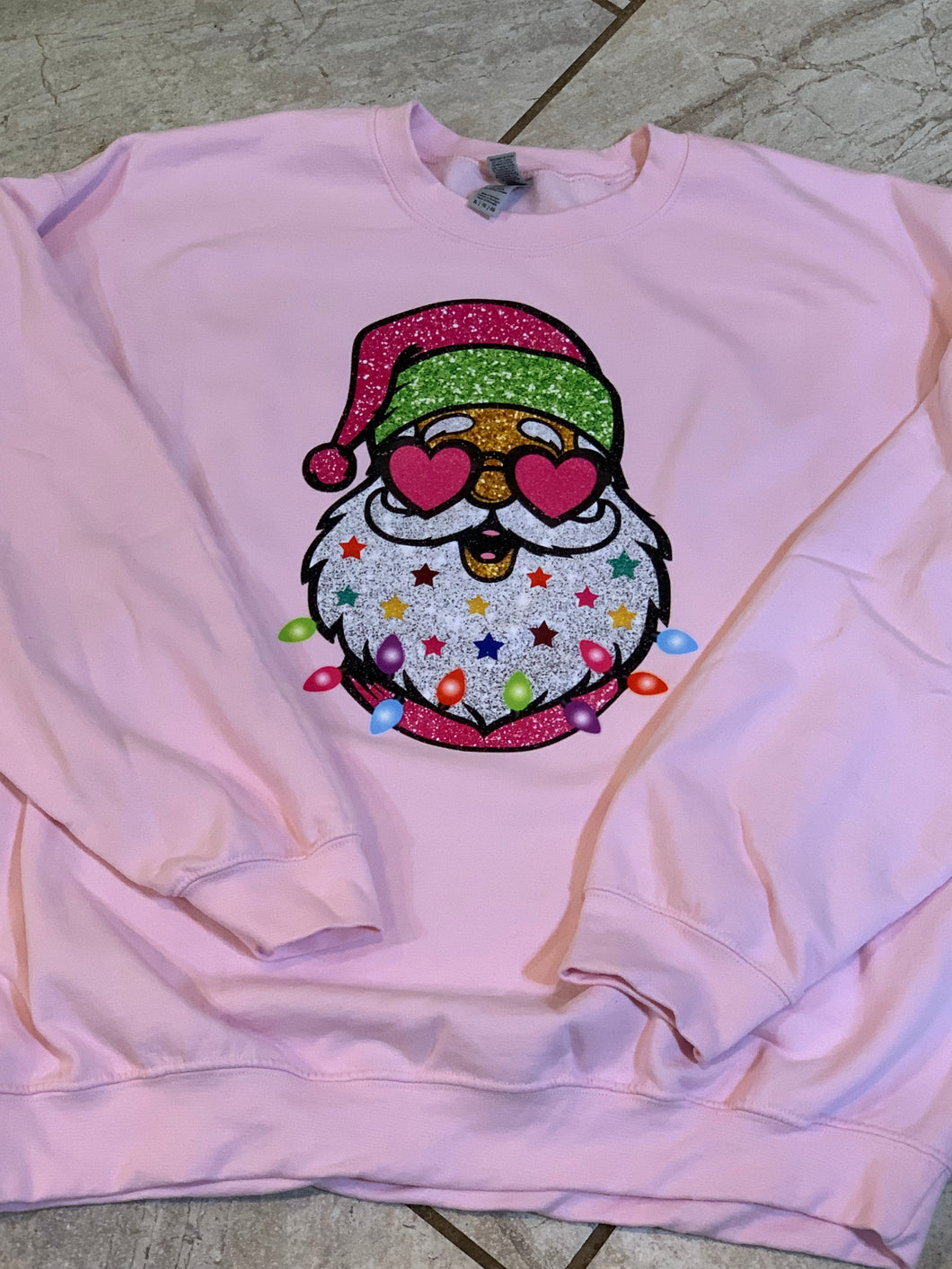 Glitter Santa DTF Sweatshirt