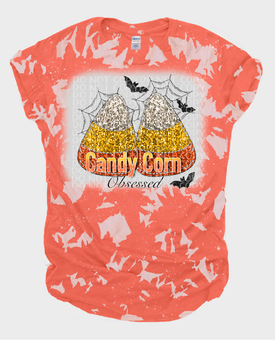 Candy Corn Obsessed No Bleach or Bleached Tee