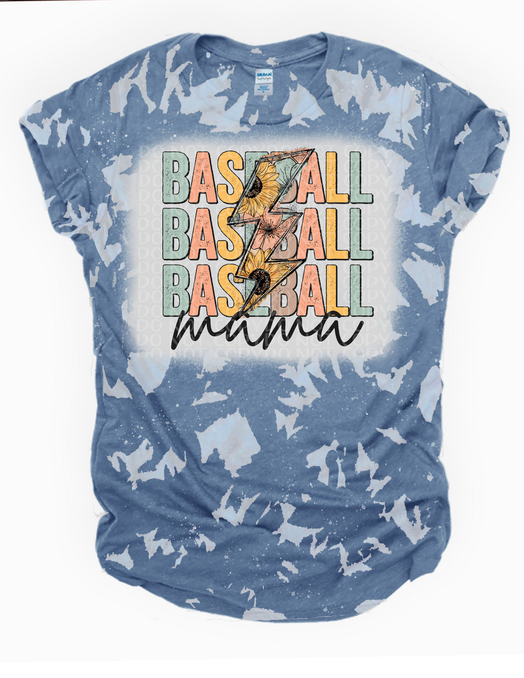 Baseball mama Bleached Tee