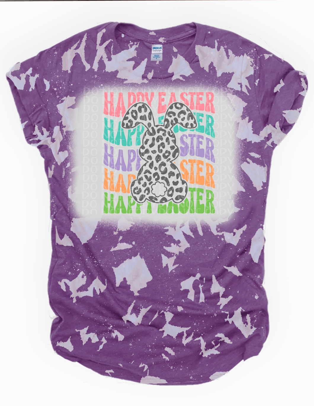 Easter leopard bunny bleached Tee