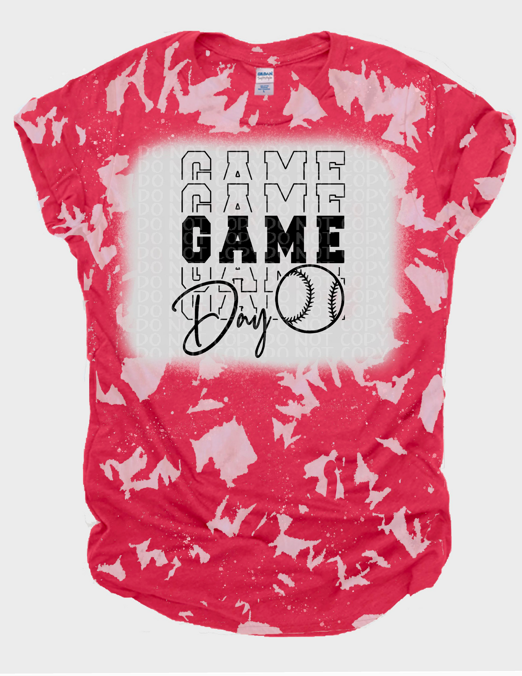 Baseball game day bleached Tee