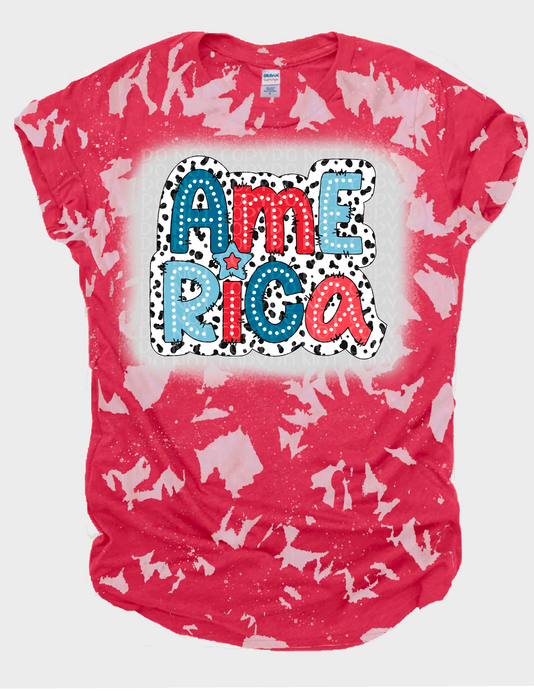 America Dots Bleached Tee