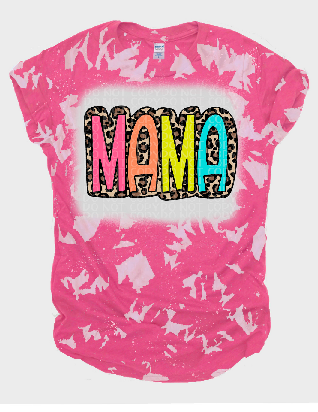 Mama Bright Leopard Bleached Tee