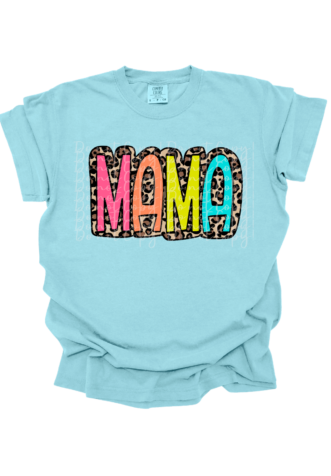 Mama Bright Leopard Comfort Color DTF Printed Tee