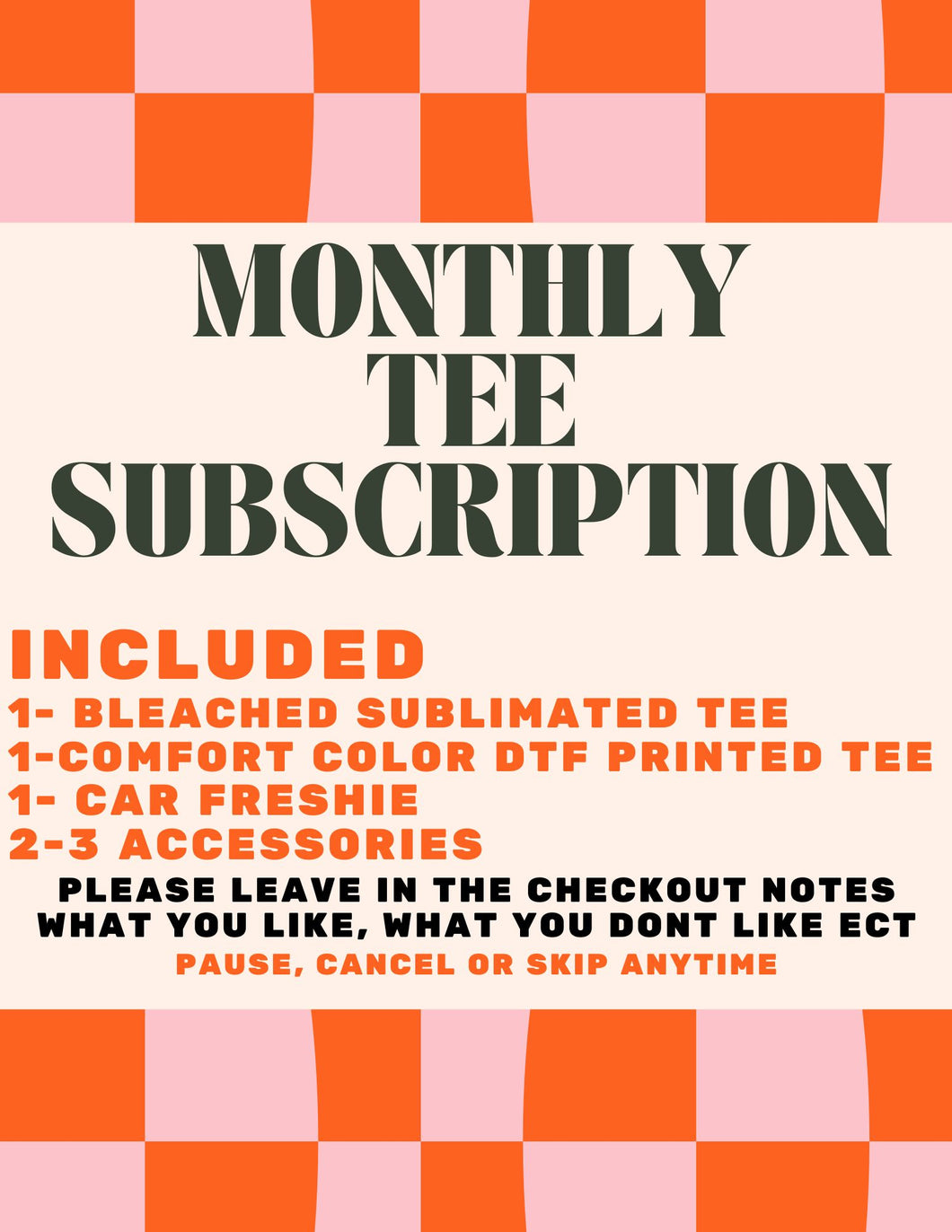 Monthly Tee Club Subscription