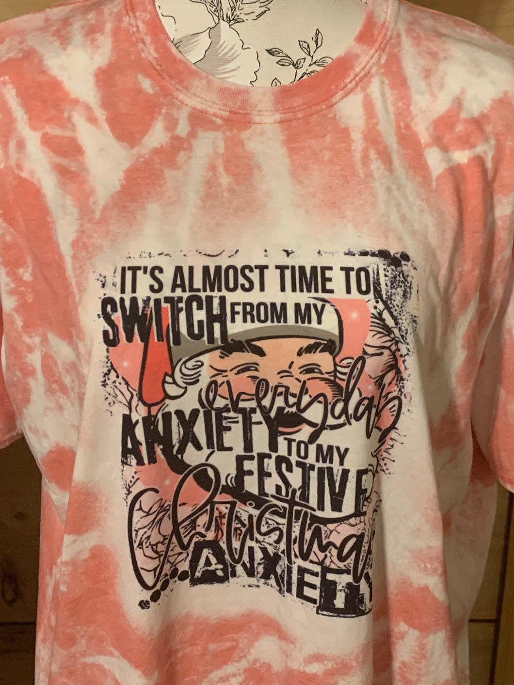 Christmas Anxiety Bleached Tee