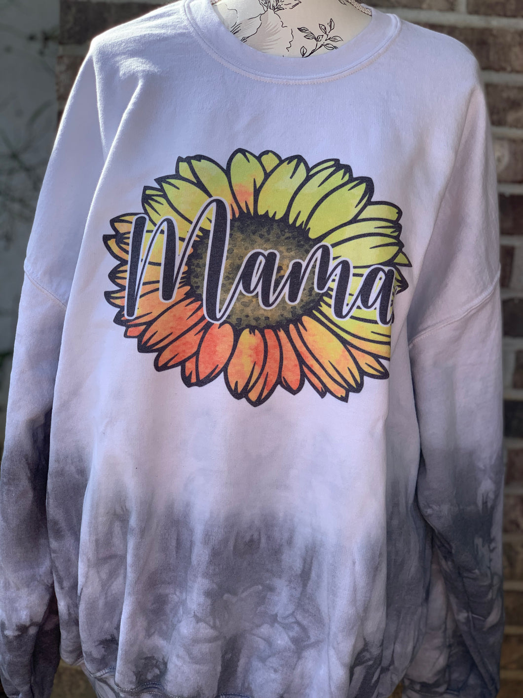 Mama Sunflower ombré Dyed Sweatshirt