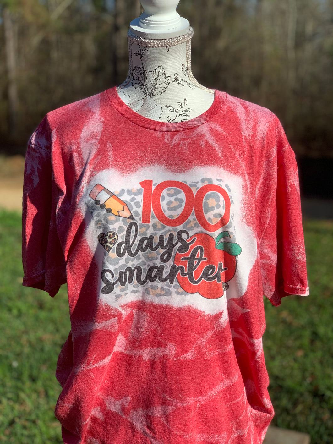 100 days smarter Bleached Tee
