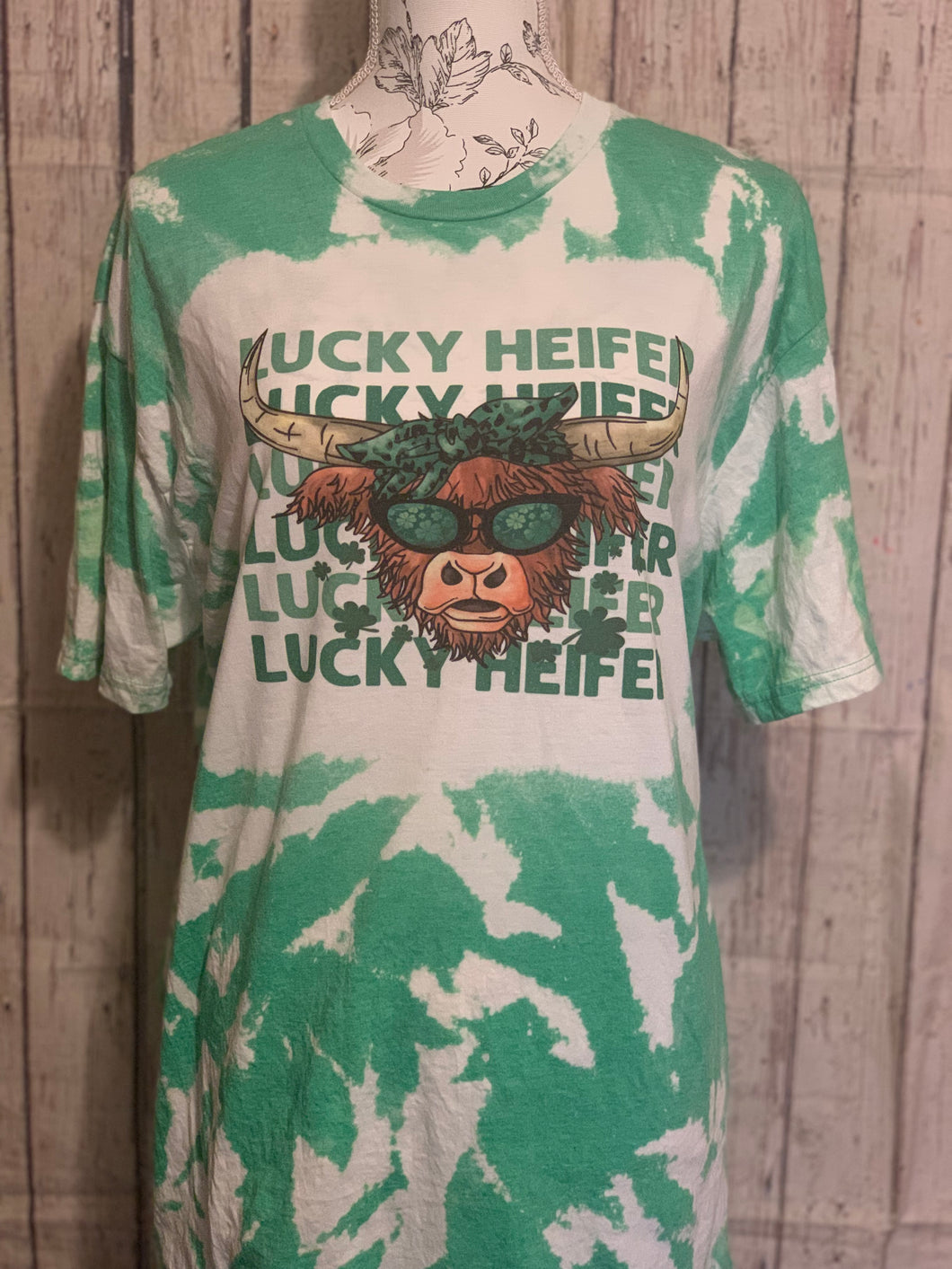 Lucky Heifer Bleached Tee