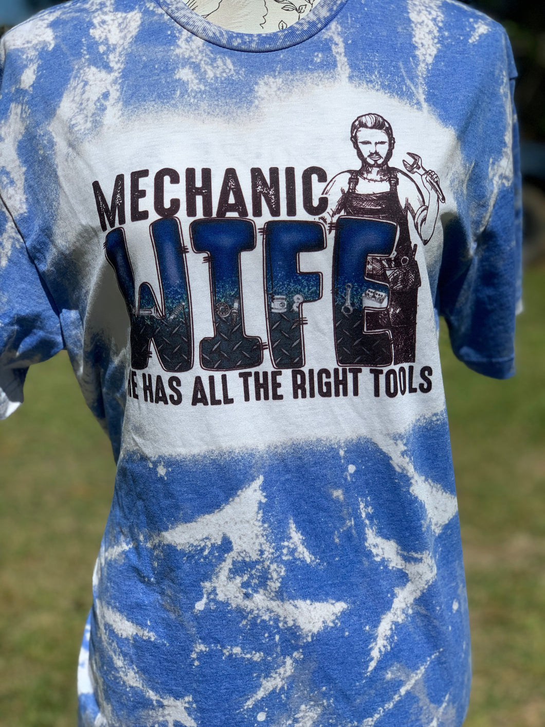 Mechanic wife Bleached Tee