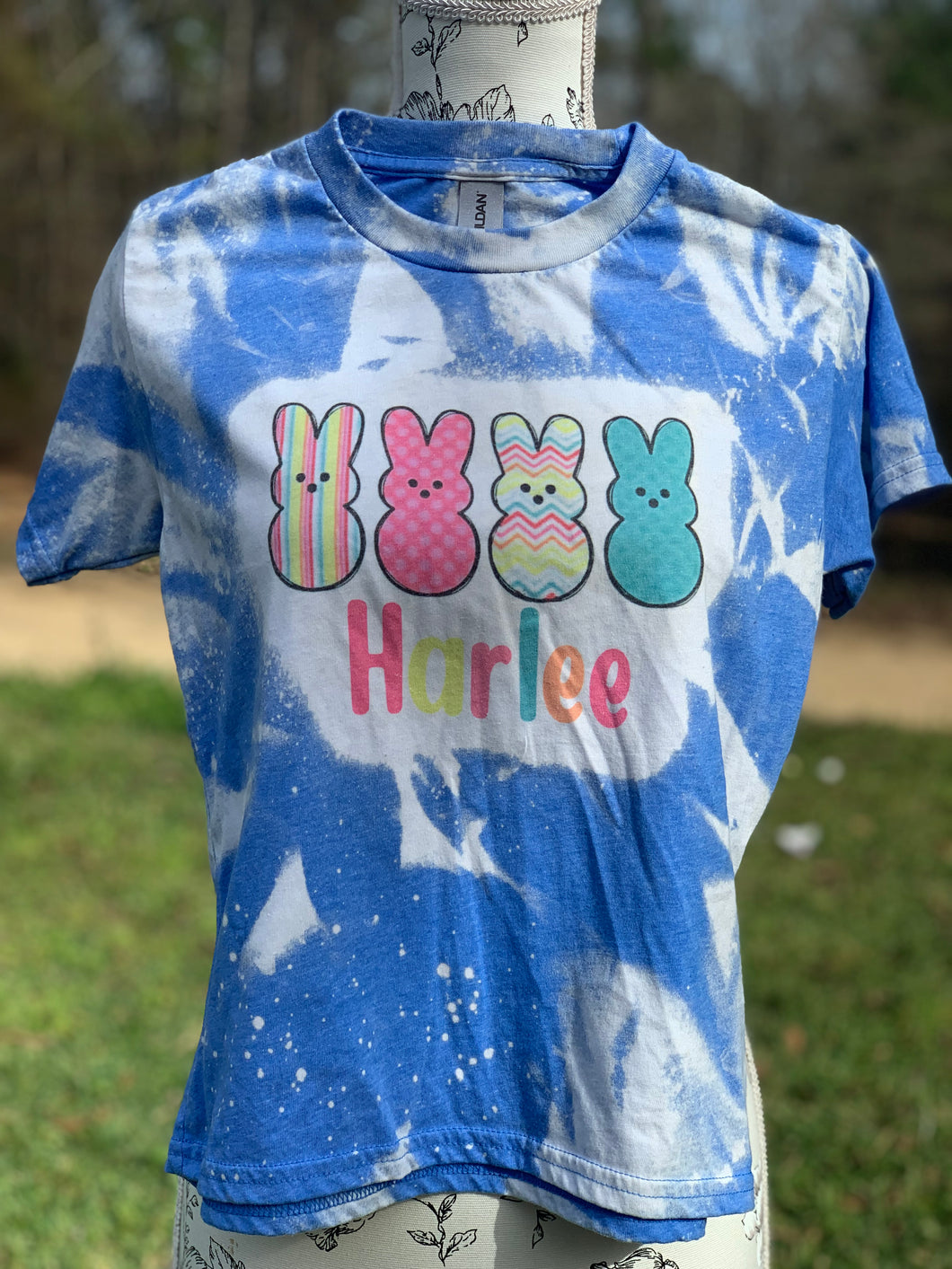 Personlized Easter Bleached Tee