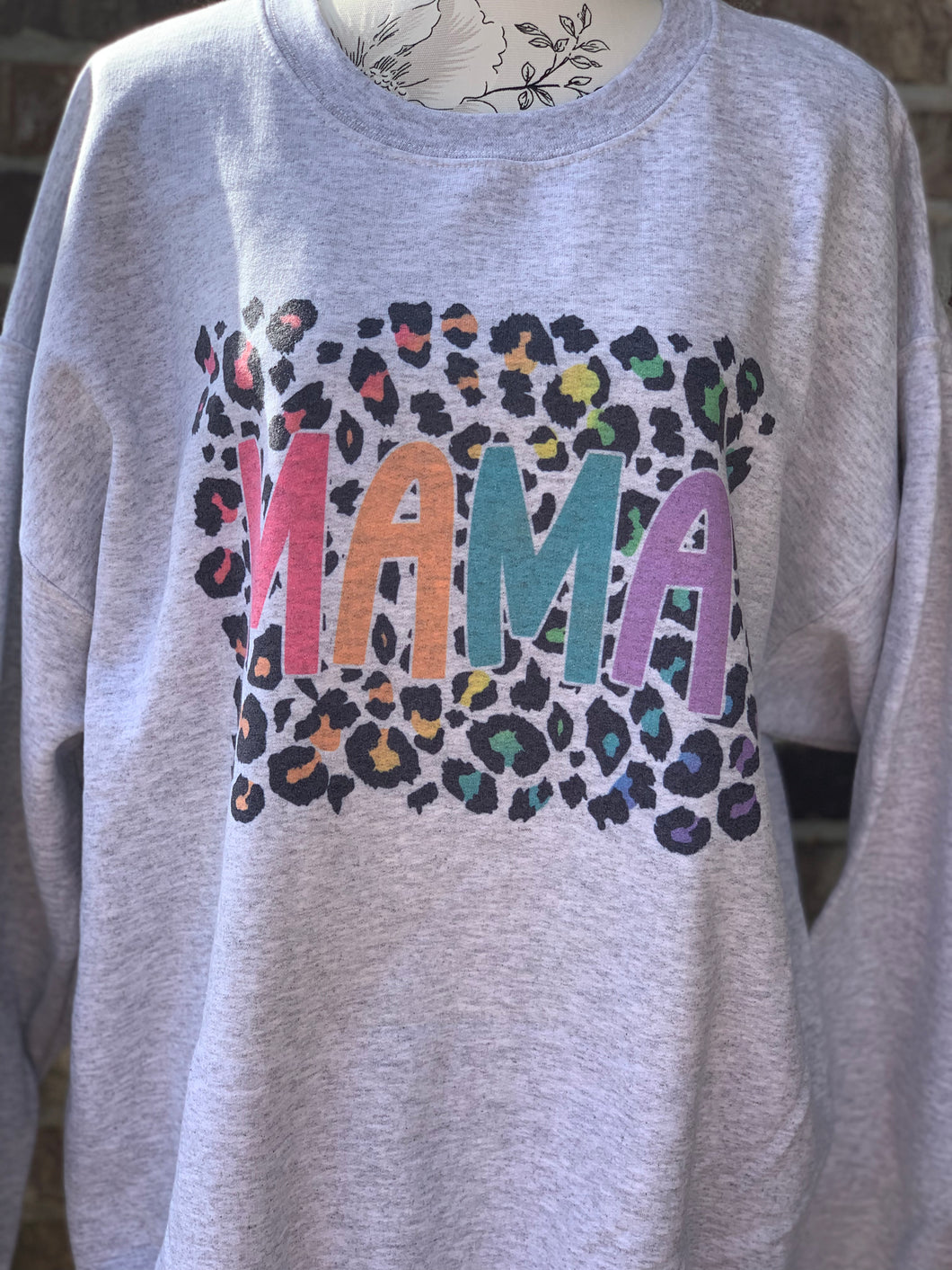 Rainbow leopard Mama Sweatshirt