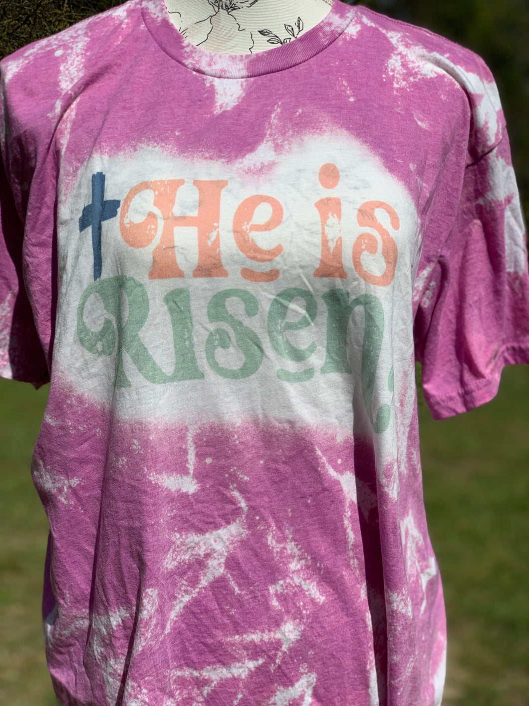 He is risen Bleached Tee